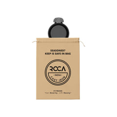 Roca Atlas Cast Iron Braiser With Wooden Tray - 11CM - 100% Natural & Non-Stick | Pre-Seasoned Oil | Cotton Sleeves for Handles & Storage Bag | Made in India ROCA COOKWARE | India's first brand to use BIS Certified | Cast Iron Material | Biggest Cast Iron Cookware Manufacturer | Biggest Cast Iron Brand in India | ISO Certified | Best Cast Iron Cookware Production | ROCA Brand of Cast Iron Products