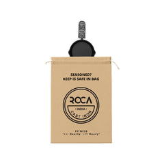 Roca Atlas Cast Iron Skillet With Wooden Tray - 12.5CM - 100% Natural & Non-Stick | Pre-Seasoned Oil | Cotton Sleeves for Handles & Storage Bag | Made in India ROCA COOKWARE | India's first brand to use BIS Certified | Cast Iron Material | Biggest Cast Iron Cookware Manufacturer | Biggest Cast Iron Brand in India | ISO Certified | Best Cast Iron Cookware Production | ROCA Brand of Cast Iron Products