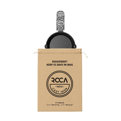 Roca Festive Cast Iron Skillet - 19CM - 100% Natural & Non-Stick | Pre-Seasoned Oil | Cotton Sleeves for Handles & Storage Bag | Made in India ROCA COOKWARE | India's first brand to use BIS Certified | Cast Iron Material | Biggest Cast Iron Cookware Manufacturer | Biggest Cast Iron Brand in India | ISO Certified | Best Cast Iron Cookware Production | ROCA Brand of Cast Iron Products