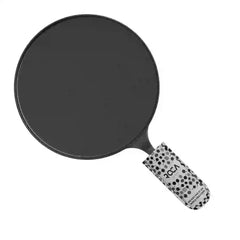 Roca Europa 25cm cast iron dosa tawa with a patterned cotton handle sleeve.
