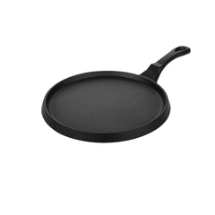 Classic Cast Iron Dosa Tawa - 100% Natural & Non-Stick, Heavy Base, Pre-Seasoned | Free Cotton Sleeves for Handles + Storage Bag - 24 cm