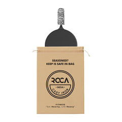 Roca Europa Cast Iron Dosa Tawa - 25CM - 100% Natural & Non-Stick | Pre-Seasoned Oil | Cotton Sleeves for Handles & Storage Bag | Made in India ROCA COOKWARE | India's first brand to use BIS Certified | Cast Iron Material | Biggest Cast Iron Cookware Manufacturer | Biggest Cast Iron Brand in India | ISO Certified | Best Cast Iron Cookware Production | ROCA Brand of Cast Iron Products