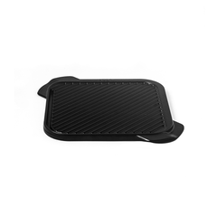 Europa Cast Iron Grill Plate - 100% Natural & Non-Stick Griddle/Barbeque Plate, Pre-seasoned | Free Cotton Sleeves for Handles + Storage Bag - 20 cm
