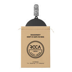 Roca Nix Cast Iron Dosa Tawa [Flat] - 30CM - 100% Natural & Non-Stick | Pre-Seasoned Oil | Cotton Sleeves for Handles & Storage Bag | Made in India ROCA COOKWARE | India's first brand to use BIS Certified | Cast Iron Material | Biggest Cast Iron Cookware Manufacturer | Biggest Cast Iron Brand in India | ISO Certified | Best Cast Iron Cookware Production | ROCA Brand of Cast Iron Products