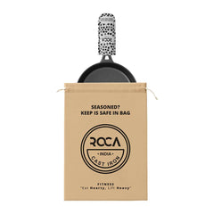 Roca Nix Cast Iron Skillet - 24CM - 100% Natural & Non-Stick | Pre-Seasoned Oil | Cotton Sleeves for Handles &  Storage Bag | Made in India ROCA COOKWARE | India's first brand to use BIS Certified | Cast Iron Material | Biggest Cast Iron Cookware Manufacturer | Biggest Cast Iron Brand in India | ISO Certified | Best Cast Iron Cookware Production | ROCA Brand of Cast Iron Products