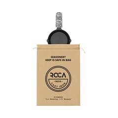 Roca Europa Cast Iron Skillet - 15CM - 100% Natural & Non-Stick | Pre-Seasoned Oil | Cotton Sleeves for Handles & Storage Bag | Made in India ROCA COOKWARE | India's first brand to use BIS Certified | Cast Iron Material | Biggest Cast Iron Cookware Manufacturer | Biggest Cast Iron Brand in India | ISO Certified | Best Cast Iron Cookware Production | ROCA Brand of Cast Iron Products