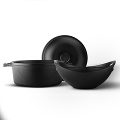 Slow-Cook Saviors (Slow & Steady Wins the Flavor) | Europa Dutch Oven - 24 cm, Europa Kadai - 24 cm, Classic Lid - 24 cm | Free Handle Sleeves & Storage Bag