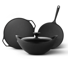 Spice Lord Trilogy (Rule your masala kingdom) | Europa Kadai - 24 cm, Carpo Dosa Tawa - 30 cm, Europa Roti Tawa - 26 cm | Free Handle Sleeves & Storage Bag