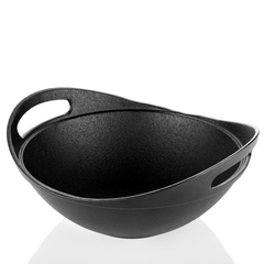 Europa Cast Iron Kadai – 100% Natural & Non-Stick, Heavy Base, Pre-Seasoned | Free Storage Bag - 24 cm