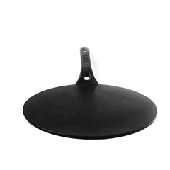 Roca Nix 30cm flat cast iron dosa tawa with a short handle on a white background.