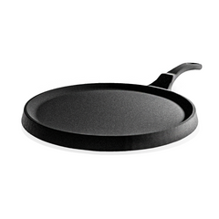 Classic Cast Iron Dosa Tawa - 100% Natural & Non-Stick, Heavy Base, Pre-Seasoned | Free Cotton Sleeves for Handles + Storage Bag - 24 cm