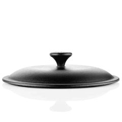 Roca Nix 24cm pre-seasoned cast iron lid with a central knob, shown on a white background.