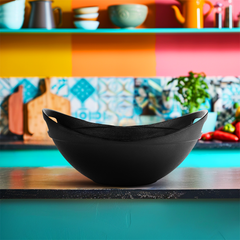 Europa Cast Iron Kadai – 100% Natural & Non-Stick, Heavy Base, Pre-Seasoned | Free Storage Bag - 24 cm