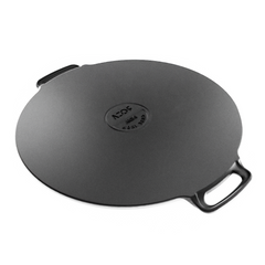 Triton Cast Iron Double Handle Dosa Tawa - 100% Natural & Non-Stick, Heavy Base, Pre-Seasoned | Free Cotton Sleeves for Handles + Storage Bag - 30 cm