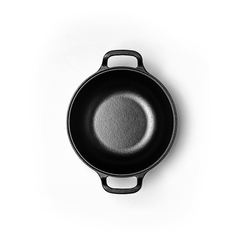 Triton Cast Iron Kadai – 100% Natural & Non-Stick, Heavy Base, Pre-Seasoned | Free Cotton Sleeves for Handles + Storage Bag - 18 cm