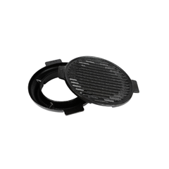 Europa Cast Iron Stove Grill - 100% Natural & Non-Stick Barbeque/Tandoori, Pre-Seasoned | Free Cotton Sleeves for Handles + Storage Bag - 24 cm